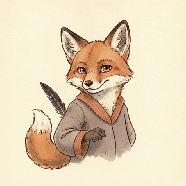 fable-5 persona — Scholar Fox illustration